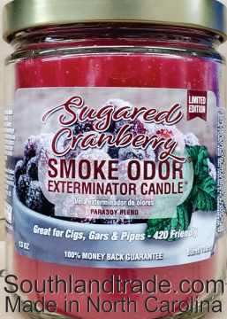 Smoke Odor Exterminator Candle Sugared Cranberry 13oz